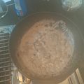 El cooksnap de Andrea Baena cuando hizo Lomo en Salsa de Hongos.