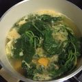 Cooksnap dari Hevenaubrey untuk resep Sup Bayam Kabocha dengan Telur