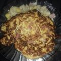 El cooksnap de Amy Cruz Hernandez cuando hizo Tortilla de huevo "omelette" con salchichas.