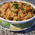 El cooksnap de Karen Zubiaurre cuando hizo Almuerzo express -arroz proteico, vegetales y rúcula fresca- :).