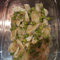 El cooksnap de Carmen cuando hizo Tiras de pollo con guisantes y bacon.