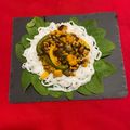 El cooksnap de Ana Muñoz cuando hizo Tallarín de arroz con Soja y pisto de calabaza, berenjena y espinaca.