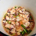 El cooksnap de Javier Pérez cuando hizo Arroz con pulpo y ajetes.