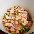 El cooksnap de Javier Pérez cuando hizo Arroz con pulpo y ajetes.