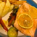 El cooksnap de Scarlet Sanchez cuando hizo Salmón en papillote, hecho en sartén.