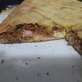 El cooksnap de Nair Francia cuando hizo Calzone de carne, queso y jamón.