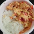 Cooksnap dari Ina Ristyana untuk resep MPASI 11 BulanNasi & Telur Orak-Arik[Nasi, Telur Ayam, Tahu & Tomat]