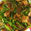 รูป Cooksnap ของ Suphawinee Petyog เมื่อเขาทำ ผัดเผ็ดผักบุ้งไทย ใส่หมูสามชั้น