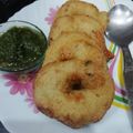 Aruna Thapar's cooksnap of when they made South Indian Savoury Doughnuts or Medu Vadas.
