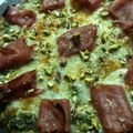El cooksnap de Eliana Elizabeth Acevedo cuando hizo Pizza con pesto de pistachos y mortadela.