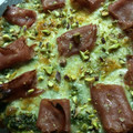 El cooksnap de Eliana Elizabeth Acevedo cuando hizo Pizza con pesto de pistachos y mortadela.