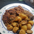 El cooksnap de Ibra Sevilla cuando hizo Churrasco a la cazuela con champiñones en salsa de vino blanco.