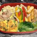 baby 的 洋芹金針菇魚餅&香腸臘味糙米飯便當 cooksnap