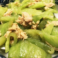 ririi's cooksnap of when they made ヘビウリのツナマヨ炒め.