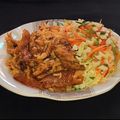 Maryam Harande's cooksnap of when they made Native palm oil jollof rice with a twist.