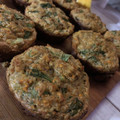 El cooksnap de Evelyn Batista cuando hizo Buñuelos de lechuga, calabacín y zanahoria al horno.