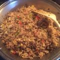 El cooksnap de Lucia Coria cuando hizo Arroz frito de vegetales.