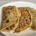 El cooksnap de Gisela Spínola cuando hizo Quesadillas amb carn desfilada.