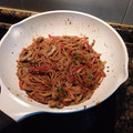 El cooksnap de juantxo cuando hizo Macarrones con verduras salteadas y atún, muy saludable.