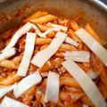 El cooksnap de Martha cuando hizo Pasta penne con carne.