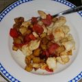 El cooksnap de Cocina con Verónica cuando hizo Pollo con pimientos y patatas.