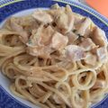 El cooksnap de Charo Uceda cuando hizo Spaghetti con pollo al pimentón de La Vera.