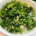 Cooksnap của T.T. Liên khi họ làm theo món Canh hoa thiên lý với thịt băm