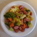 Cortni Walker's cooksnap of when they made Fried Cabbage with Kielbasa.