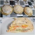 El cooksnap de Maria Avila cuando hizo Torre de panqueques con fiambre.