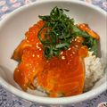 Faiza's cooksnap of when they made サーモンのづけ丼.