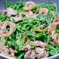Cooksnap của Bòn Bon khi họ làm theo món Ngọn su xào thịt bò