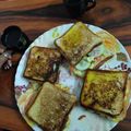 Asha Jain's cooksnap of when they made Aloo toast sandwich.