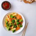 Cooksnap dari Nay's Kitchen untuk resep Capcay rainbow sayur pelangi cah udang sehat no gula garam