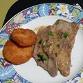 El cooksnap de Gaby cuando hizo Cocina para parejas: Escalopines al limón.