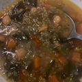El cooksnap de Miriam Ciutad cuando hizo Sopa de espinaca con quinoa integral- vegano.