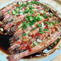 紅綠燈 的 蒜蓉蒟蒻菇菇蒸明蝦 cooksnap