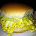 Irvy's cooksnap of when they made egg salad sandwiches.