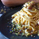 il Anna Vella quando ha preparato Spaghetto quadrato con crunch di funghi e nocciole in crema di pecorino abruzzese