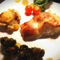 El cooksnap de Zaida TC @alquimiasfood cuando hizo Bacalao con muselina de ajo.