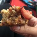 El cooksnap de Vanessa Mendez cuando hizo Budín con frutillas.