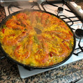 El cooksnap de Emilio Rama cuando hizo Paella de marisco.