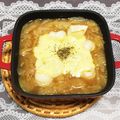 chi−ちゃん's cooksnap of when they made 調理師考案！お餅でオニオングラタンスープ.