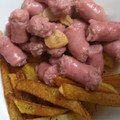 El cooksnap de Encarni García cuando hizo Salchichas guisadas al vino con patatas fritas.