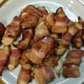 jackiezollman's cooksnap of when they made Honey chicken wrapped in bacon.