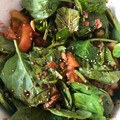 El cooksnap de saray cuando hizo Ensalada de espinacas con salsa de soja-miel.