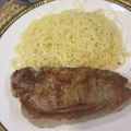 Cooksnap de Gustavo Silva quando cozinhou Bife grelhado com puré de abóbora.