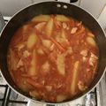 El cooksnap de Macarena Lastra cuando hizo Pollo Arvejado.