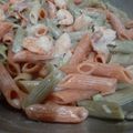 El cooksnap de Valeria Guerra cuando hizo Pasta con camarones, arvejas y panceta.