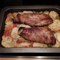 El cooksnap de Miguel cuando hizo Costilla de cerdo al horno con patata panadera.