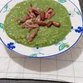il Rosa Golino quando ha preparato Risotto agli spinaci, mandorle e prosciutto crudo croccante 🥬🥜🥓